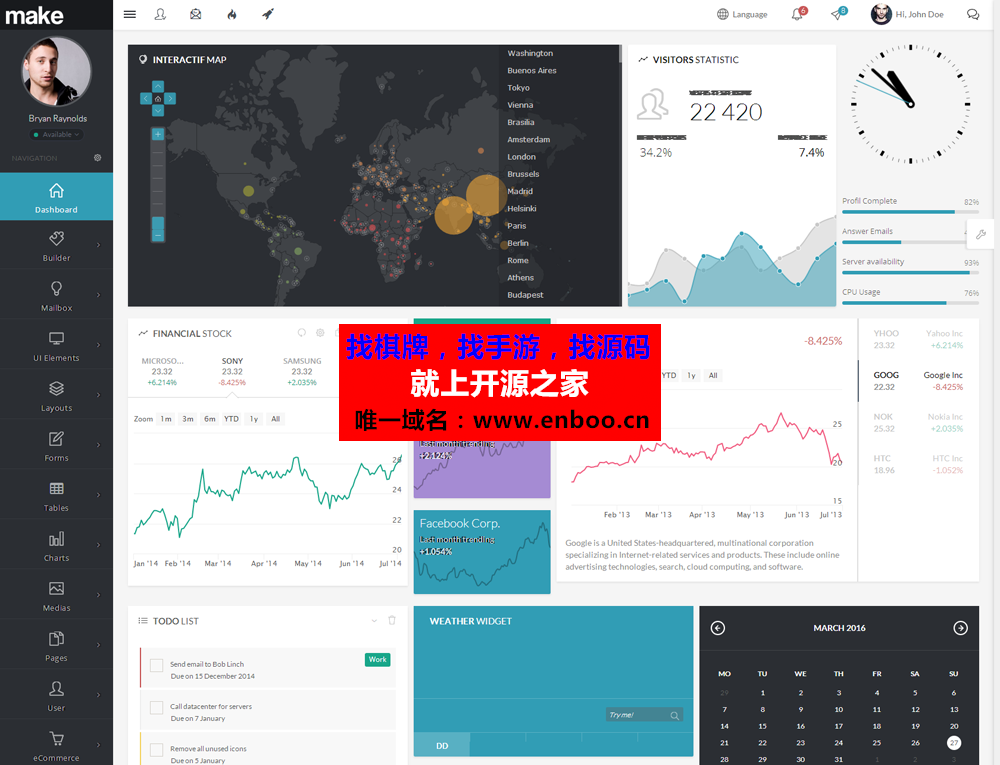 Angle 3.8.3 Bootstrap HTML5后台管理网页模板框架完整源码下载，支持Angular2等