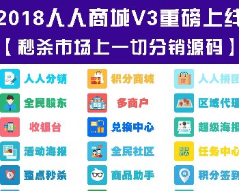 人人分销商城源码3.9.45二次开发版，去在线更新，去授权后端
