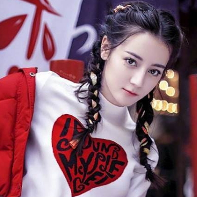 迪丽热巴双麻花辫图片 怎么扎图解