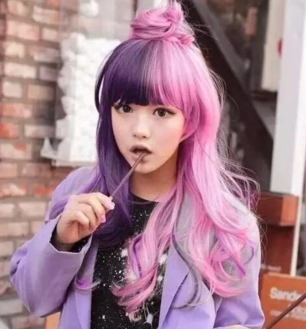 对半染头发图片 这阴阳头有点意思