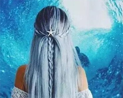 美人鱼头发发色效果图 荧光水绿海绿色不错