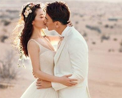 陈紫函婚纱照发型图片 和戴向宇有夫妻相