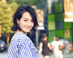 朱丹短发发型图片 和小西装搭配很干练
