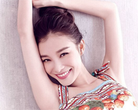 倪妮发型图片 中长发适合瓜子脸