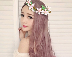 香芋紫色头发发色效果图 轻熟俏皮女生都适合