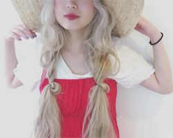 lolita编发发型图片 活力双马尾卷发好可爱