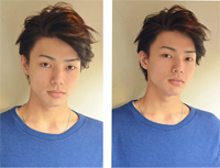 日系男士小鲜肉发型 刘海剃掉两鬓头发