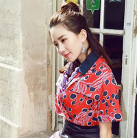 女生中长发烫发发型 刘诗诗来示范